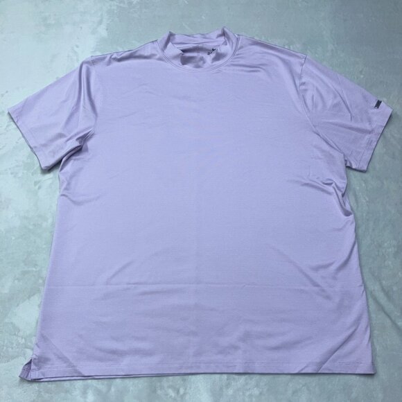 Nike Tiger Woods Shirt Men 2XL Dri-FIT Purple Stripe Mock Neck Golf BQ6724-543 - Picture 2 of 7